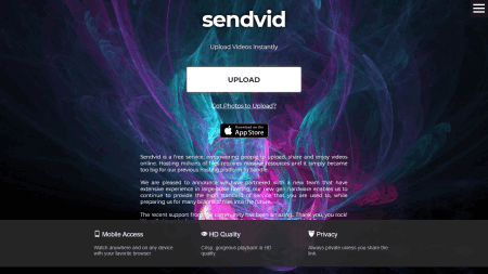 Visit Sendvid video host