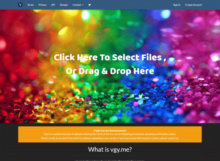 Visit Vgy.me video host